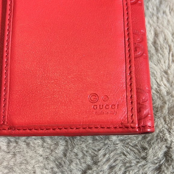 Gucci monogram wallet vintage 100% authentic serial # in pics Red Price Is Firm - Picture 13 of 15